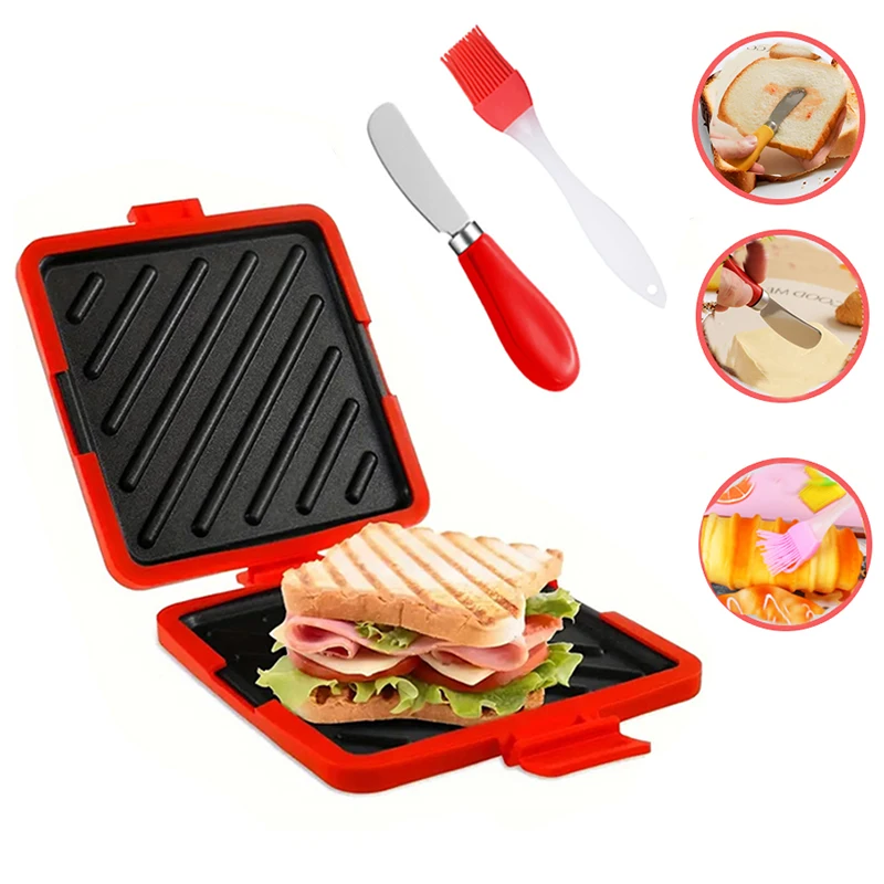 Kitchen Gadgets Set - 3pack Food Grade Sandwich Toaster with