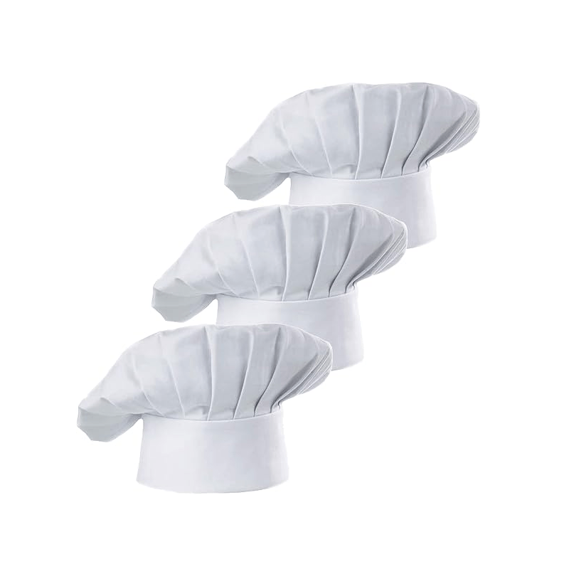 Kitchen Gadgets China - 3pcs Chef Hat Adult Adjustable Elastic