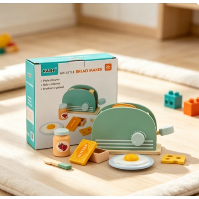 Kitchen Gadgets Kids - Wooden Simulation Toaster Toy Kids Pretend