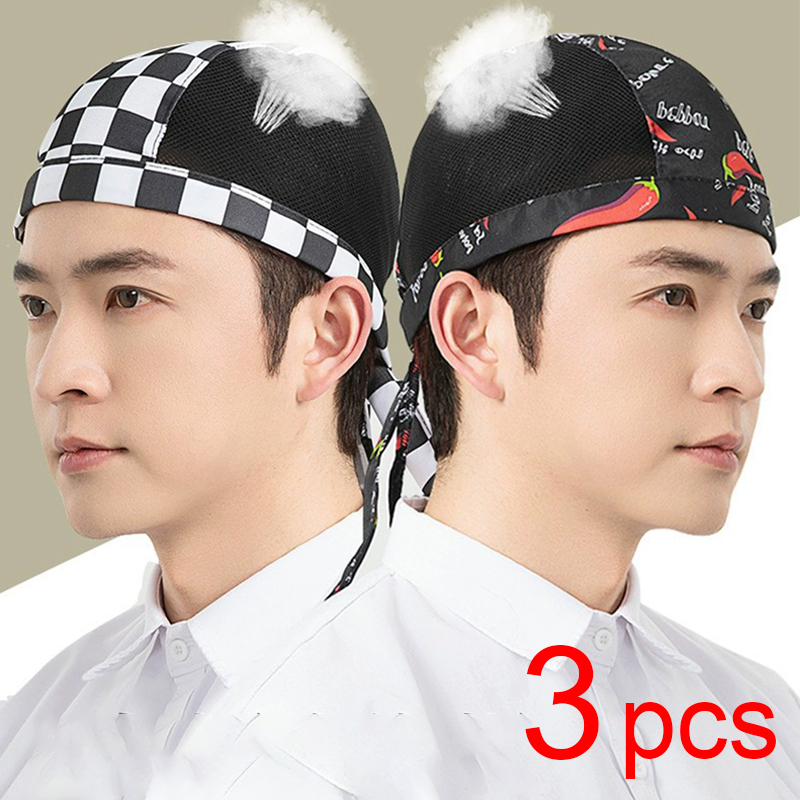 Kitchen Gadgets China - Breathable Mesh Cook Hat 3pcs Chef