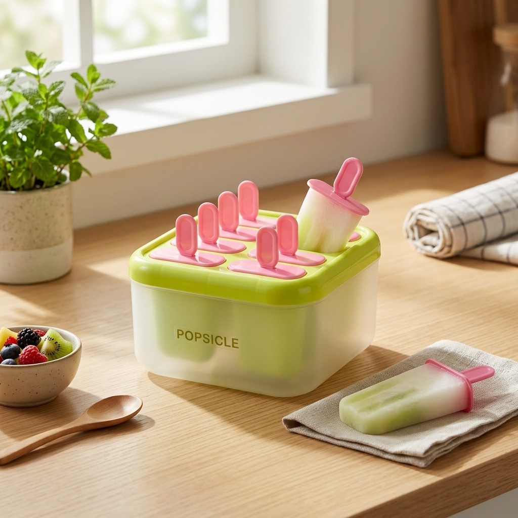 Kitchen Gadgets Kids - 8 Grids Plastic Popsicle Molds Reusable