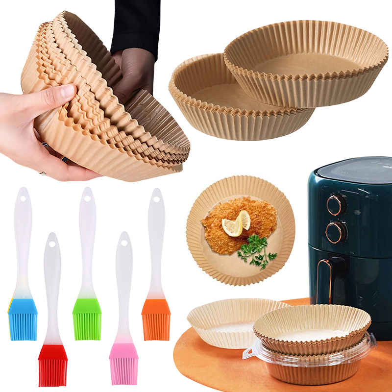 Kitchen Gadgets Set - 50/100PCS Air Fryer Paper Plate with