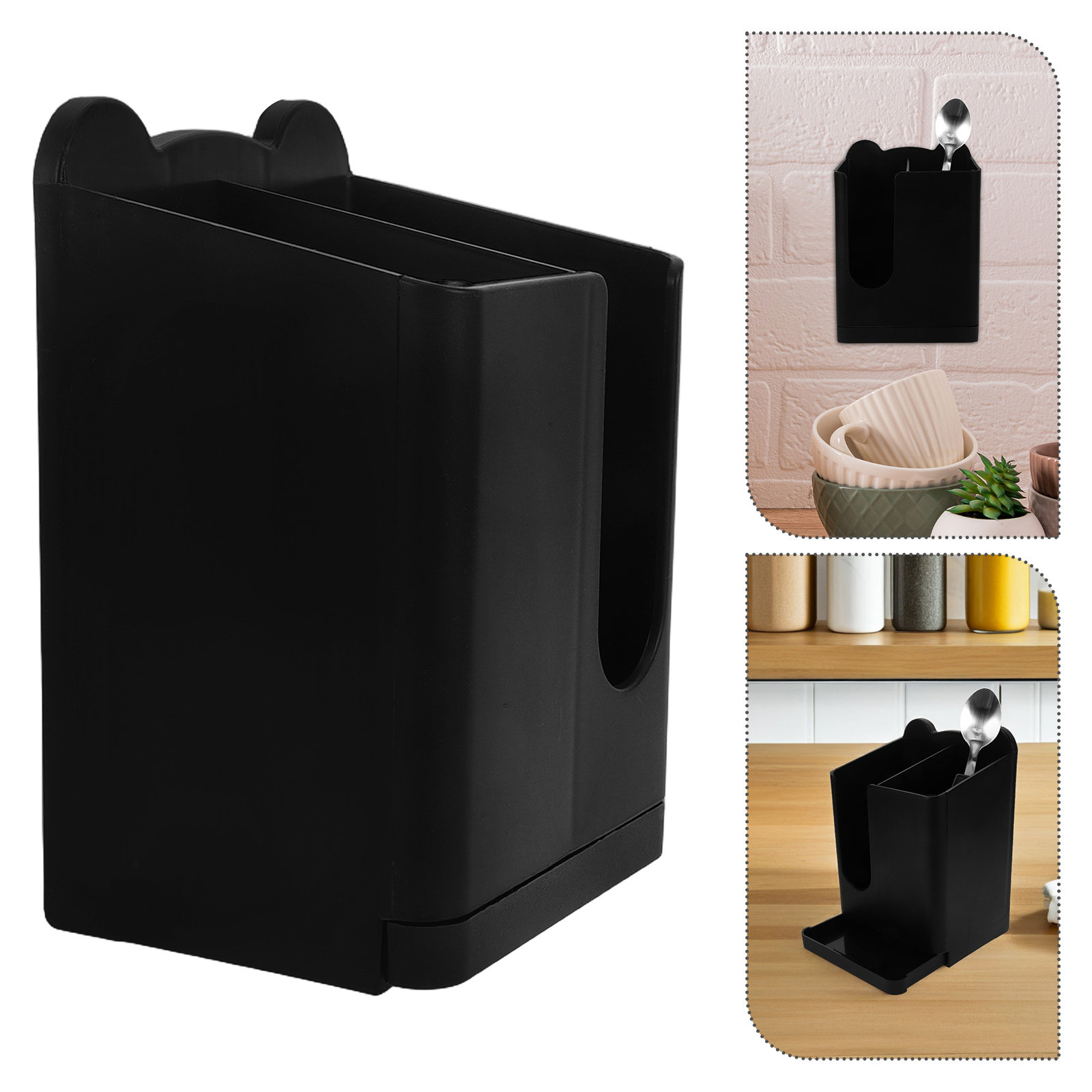 Kitchen Utensil Holder - 2Pcs Chopsticks and Spoon Holder Wall