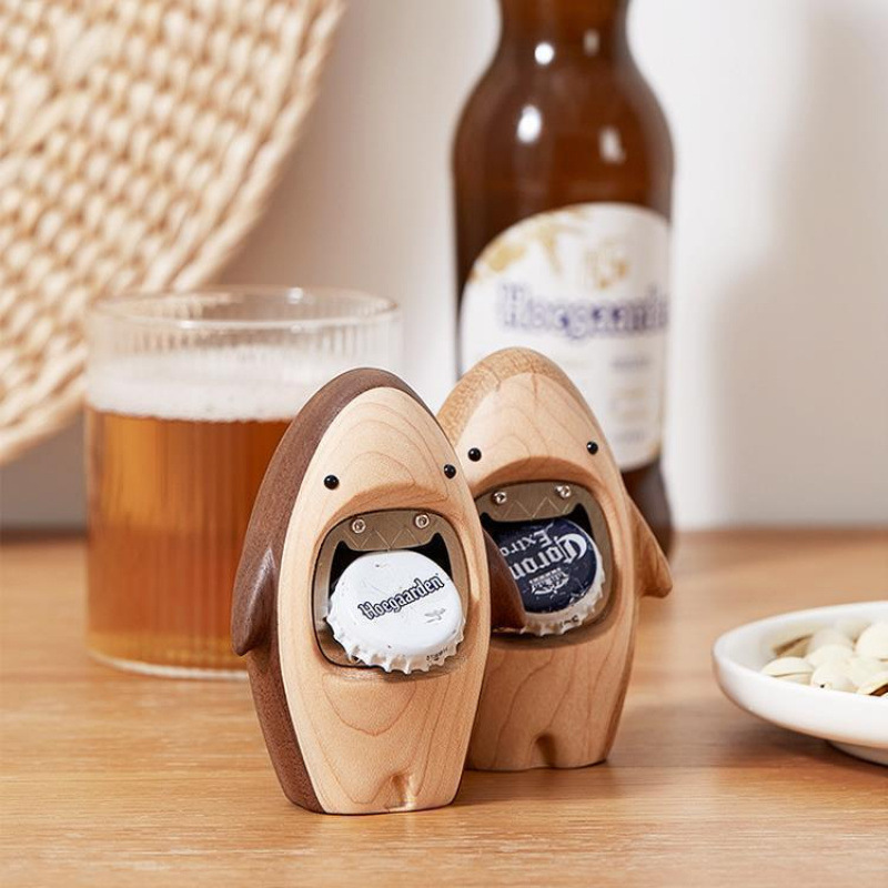 Creative Wooden Shark Bottle O - Kitchen Gadgets Men review and price