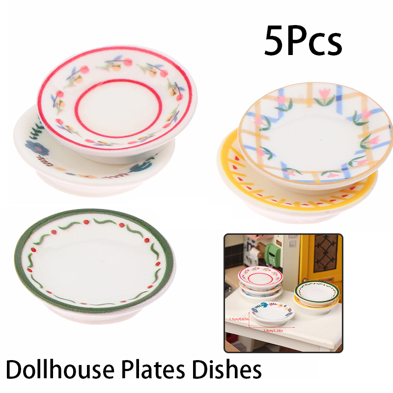 5Pcs 1/12 Dollhouse Mini Plate - Kitchen Gadgets Website review and price