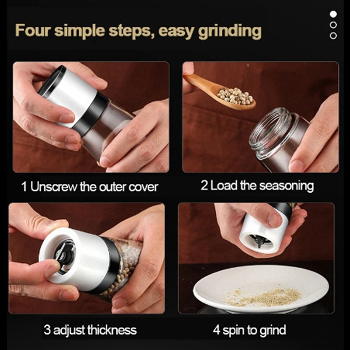 Manual Salt Pepper Grinder Tra - Kitchen Gadgets In review and price