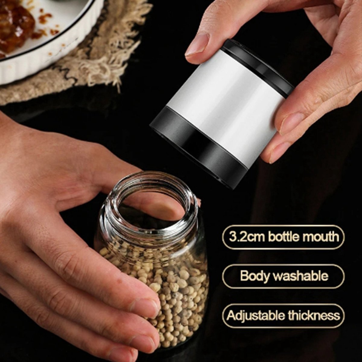 Manual Salt Pepper Grinder Tra - Kitchen Gadgets In review and price