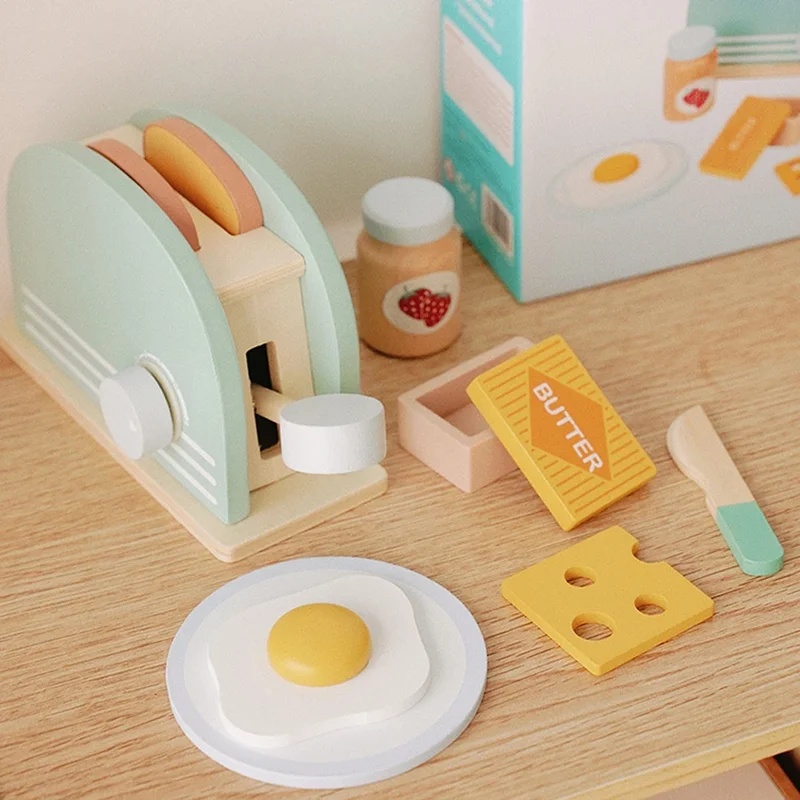 Wooden Simulation Toaster Toy  - Kitchen Gadgets Kids review and price