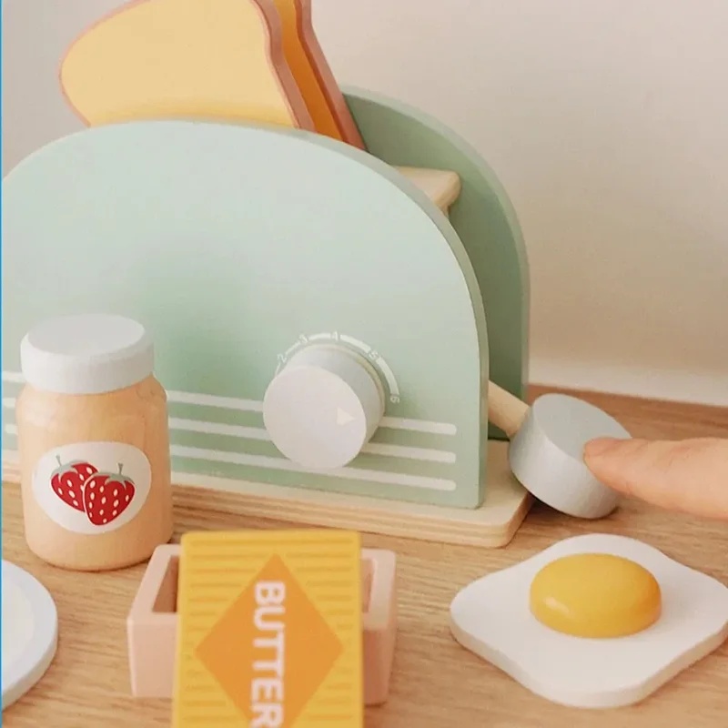 Wooden Simulation Toaster Toy  - Kitchen Gadgets Kids review and price