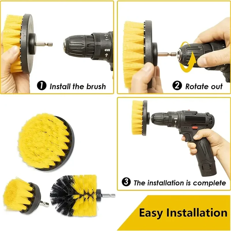 3 Pcs/Set Power Drill Brush Se - Kitchen Gadgets Set review and price