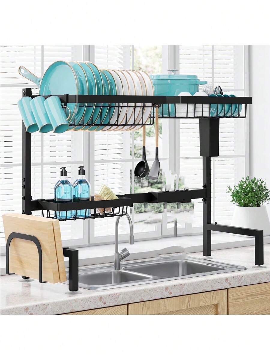 Dish Drying Rack-2-Tier Over-  - Kitchen Utensil Holder review and price