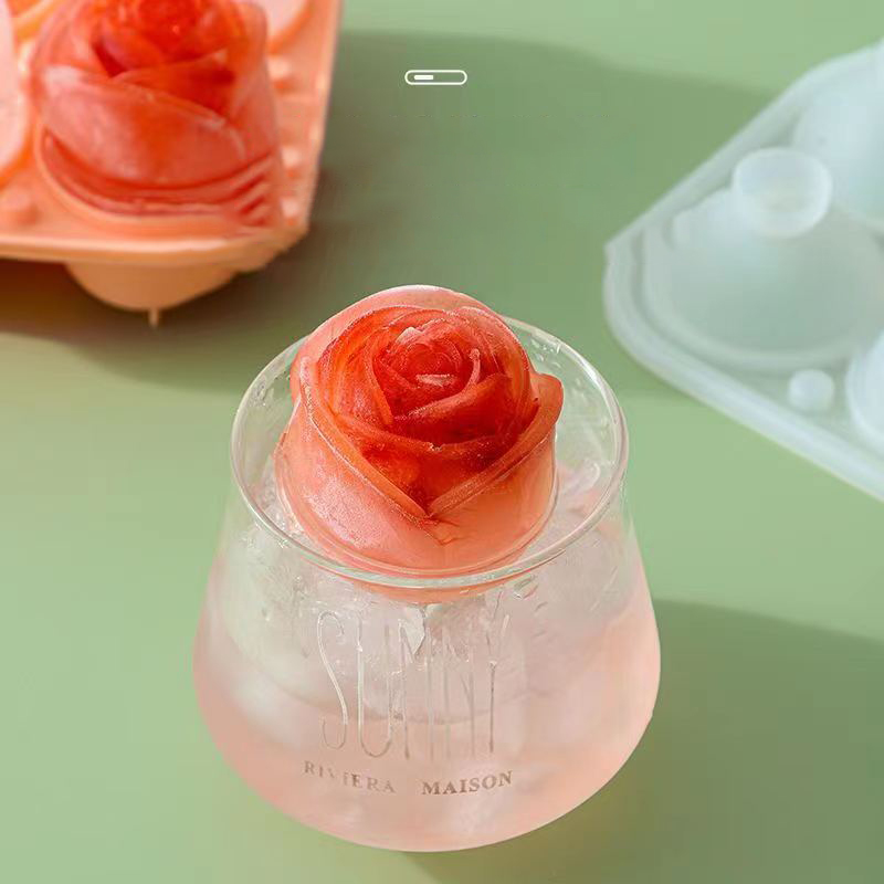 3D Rose Ice Molds 4 Holes Ice  - Kitchen Utensil Holder review and price