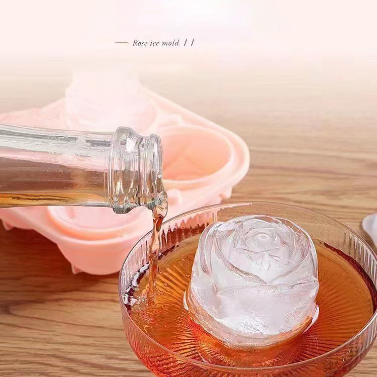 3D Rose Ice Molds 4 Holes Ice  - Kitchen Utensil Holder review and price