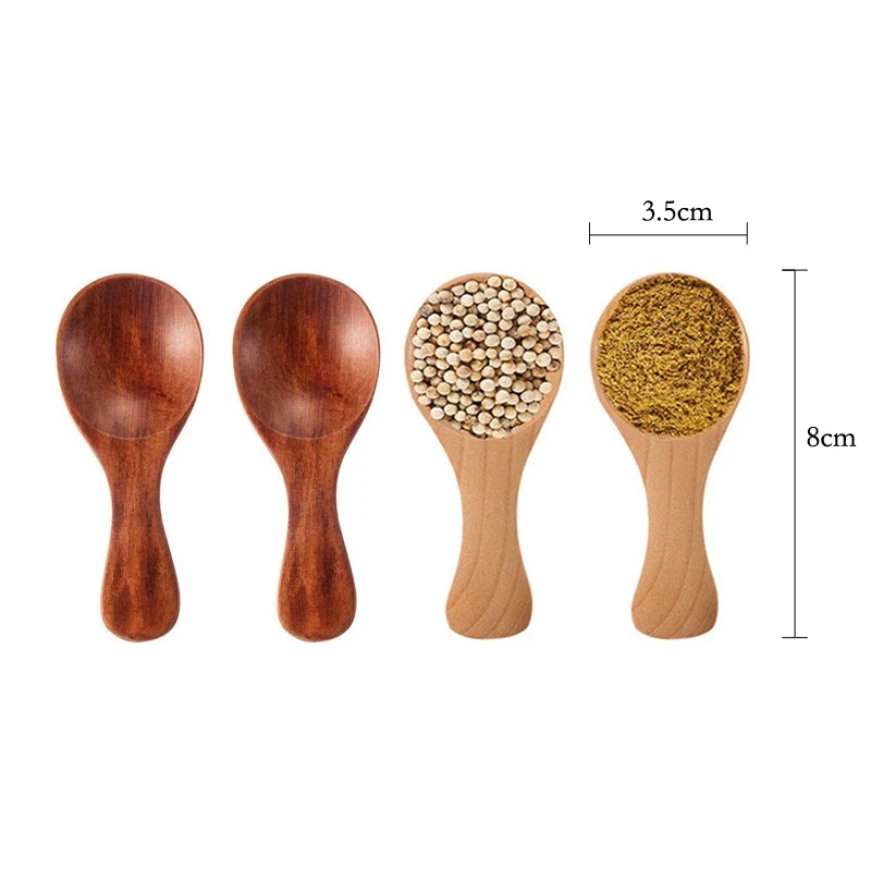 4Pcs Mini Wooden Spoons Small  - Kitchen Gadgets Kids review and price