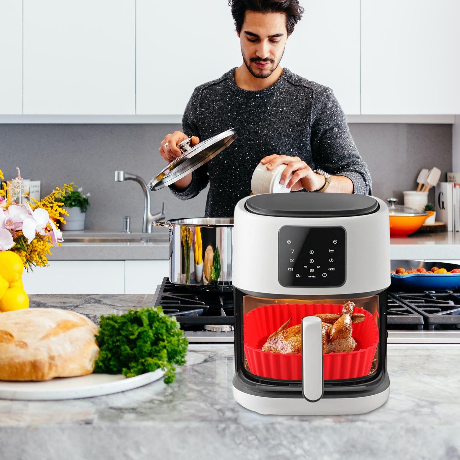 Silicone Air Fryer Liners Pot  - Kitchen Gadgets Men review and price