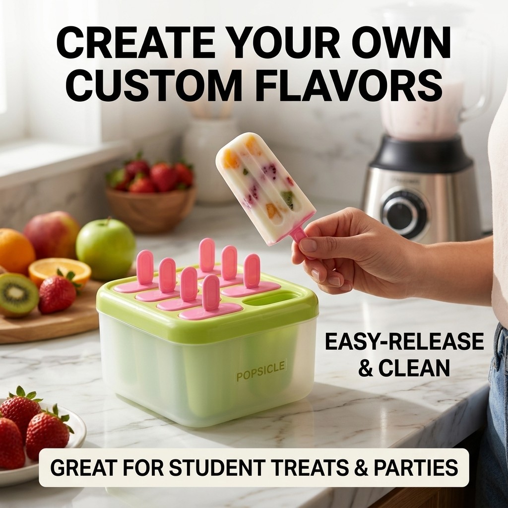 8 Grids Plastic Popsicle Molds - Kitchen Gadgets Kids review and price