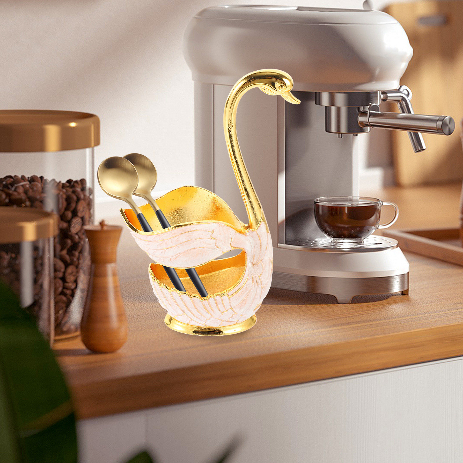 Swan Base Spoon Holder Multi-F - Kitchen Utensil Holder review and price