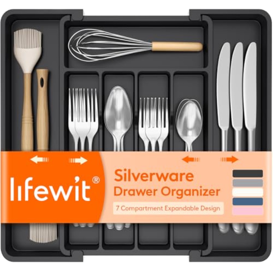 Expandable Silverware Organize - Kitchen Utensil Holder review and price