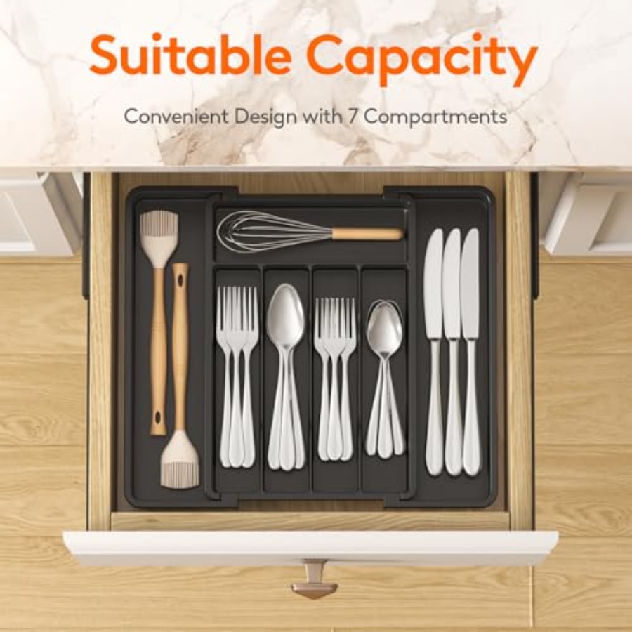 Expandable Silverware Organize - Kitchen Utensil Holder review and price
