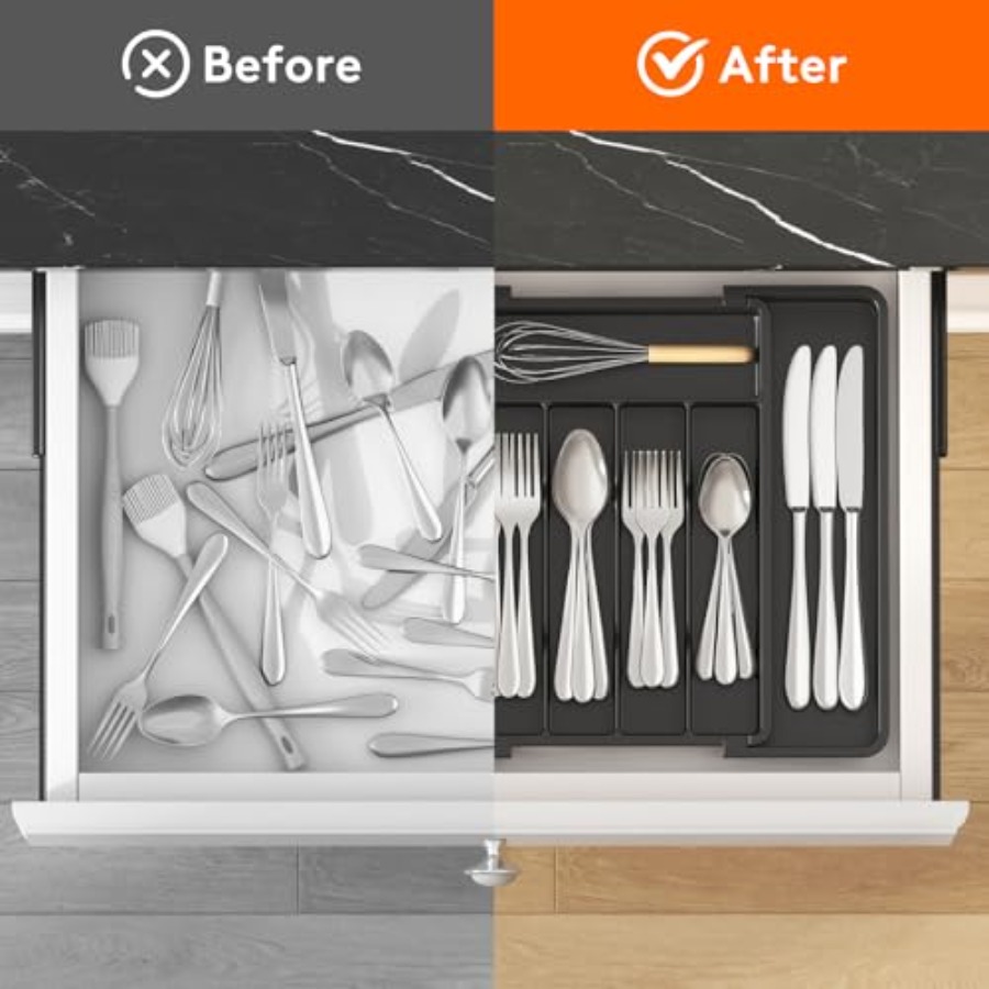 Expandable Silverware Organize - Kitchen Utensil Holder review and price