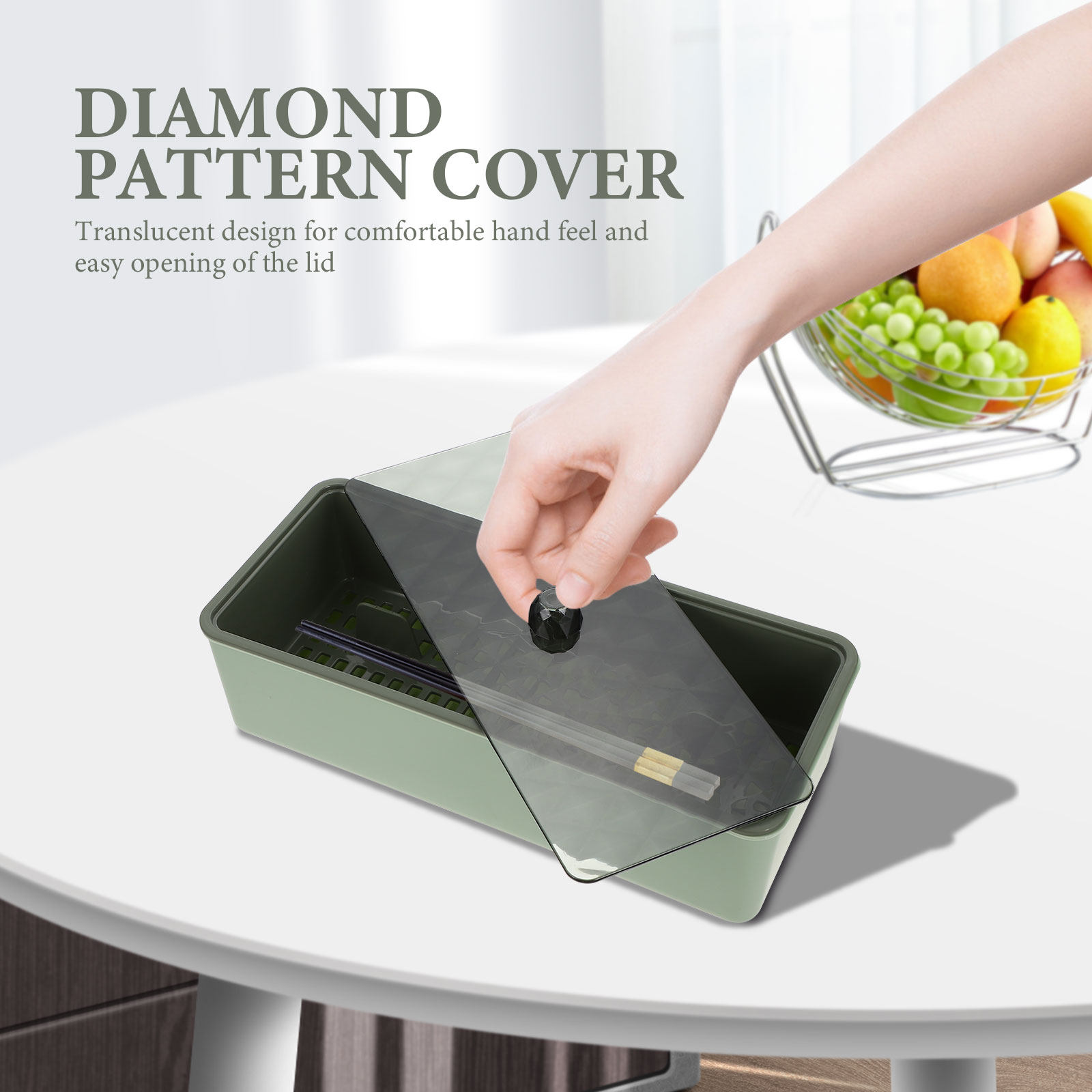 Dustproof Cutlery Box Plastic  - Kitchen Utensil Holder review and price
